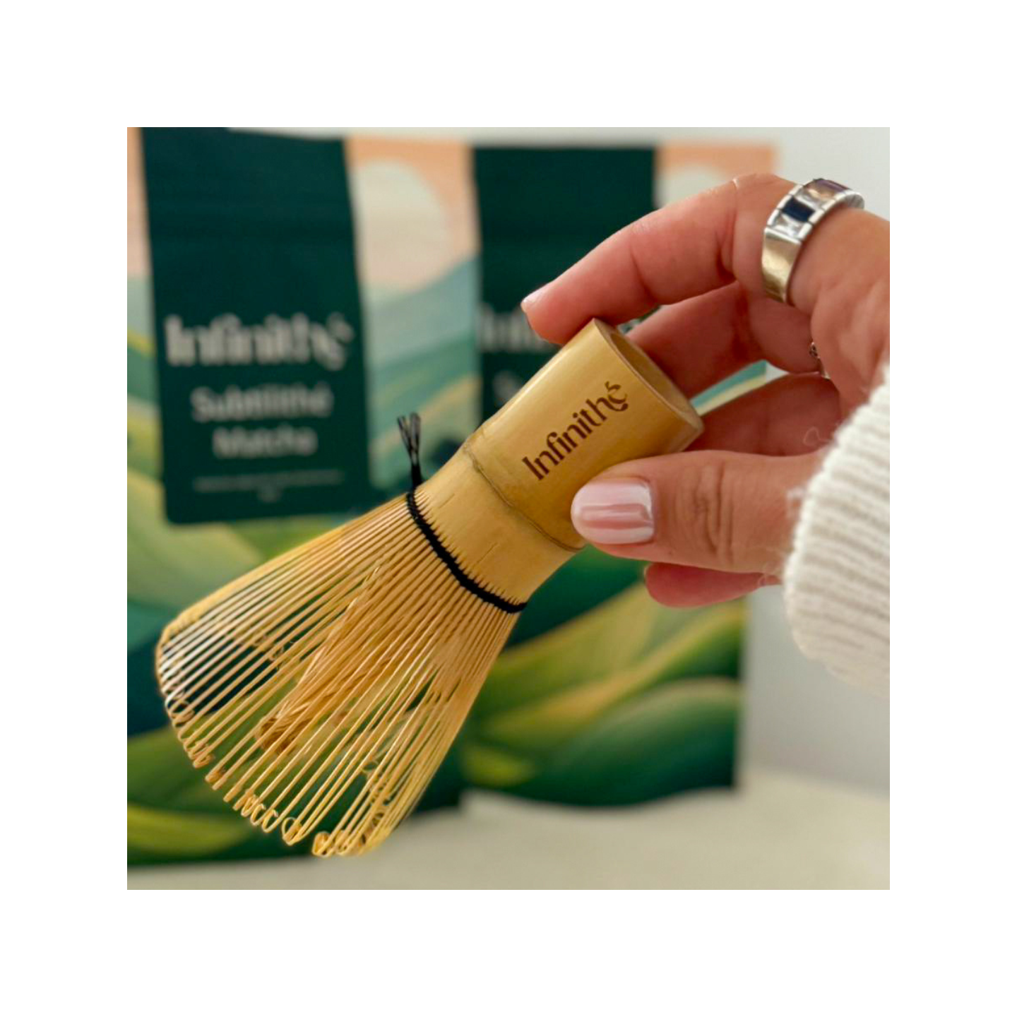 Chasen 100 brins en bambou – Fouet traditionnel pour matcha